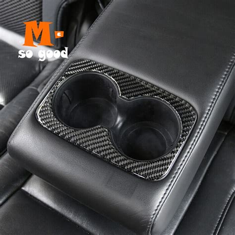 Car Rear Water Cup Frame Cover Trim Interior Accessories Styling