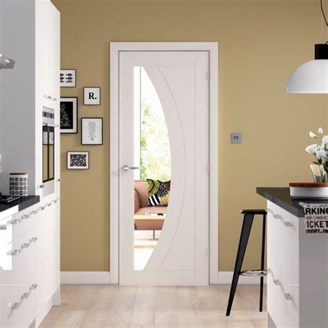 Xl Joinery Internal White Primed Salerno Clear Glazed Door 762mm Door