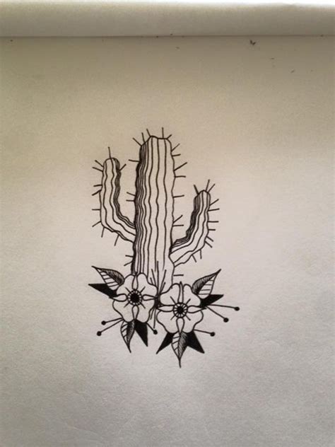 Cactus Tattoo Drawing Lil Drawings And Illustration Flowers Plants