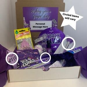 Care Package Gift Box In Purple Thinking Of You Gift Friendship Gift