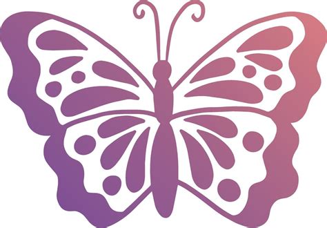 Monarch butterfly, silhouette vector illustration. 11976027 Vector Art ...