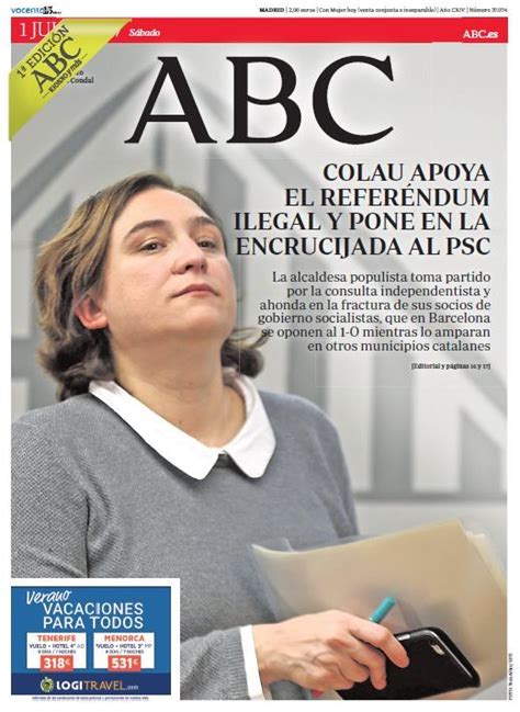 La Portada De Abc Del S Bado De Julio Abc Incoming Call Incoming