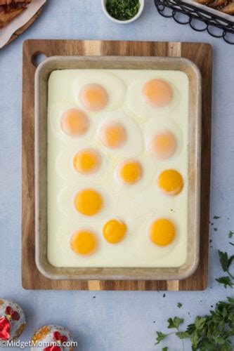 Sheet Pan Fried Eggs Recipe Sunny Side Up Baked Eggs • Midgetmomma