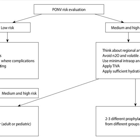 Postoperative Nausea And Vomiting PONV Prophylaxis Algorithm