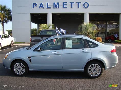 2008 Light Ice Blue Metallic Ford Focus SE Sedan 14160334 Photo 13