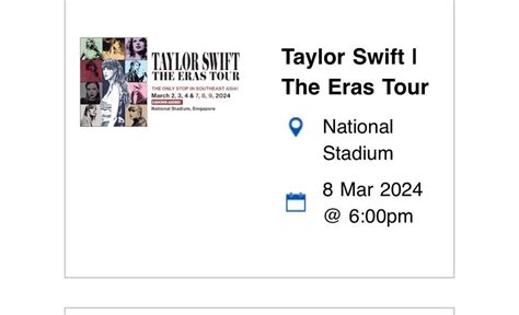 Taylor Swift VIP 1 ticket, Tickets & Vouchers, Event Tickets on Carousell