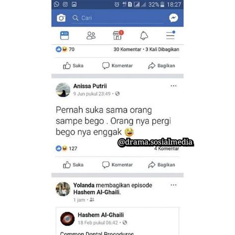 Status Medsos Curhat Percintaan Ini Endingnya Kocak