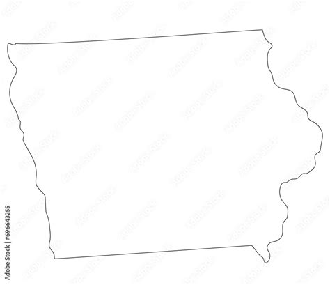 Iowa State Map Map Of The Us State Of Iowa Stock Photo Adobe Stock