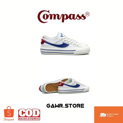 Jual Original Sepatu Compass Retrograde Low White Blue Size 35 Brand