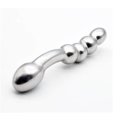 Happygo Male Female Solid Stainless Steel Anal Plug Dildo Masturbators