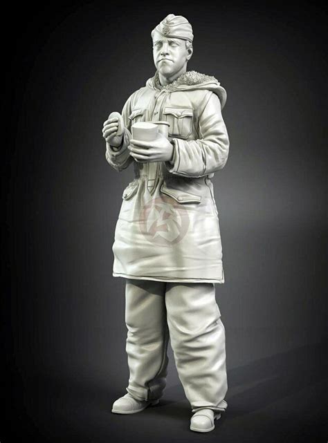 Panzer Art 1 35 Waffen SS In Winter Parka Anorakanzug At Rest 2 WWII