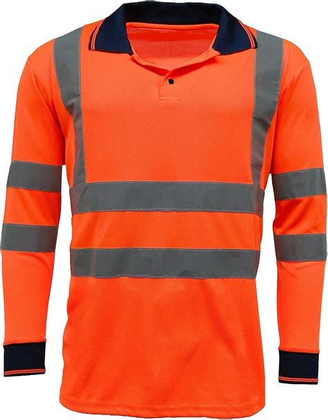 Islander Fashions Mens Hi Vis Long Sleeve T Shirts Adults High