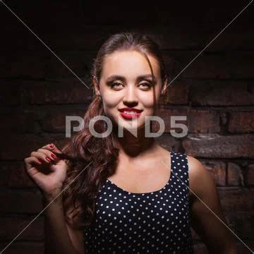 Retro Woman Portrait Surprised Lady Vintage Styled Photo Hi Res