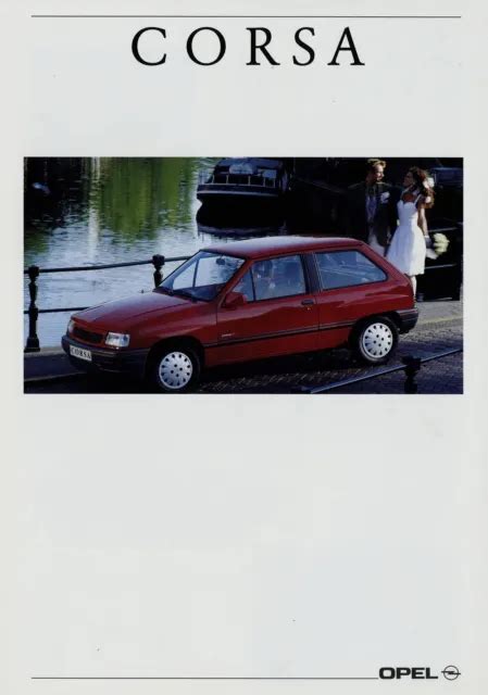 OPEL CORSA PROSPEKT 1992 1 92 D Brochure Catalogue Broches Catalogue