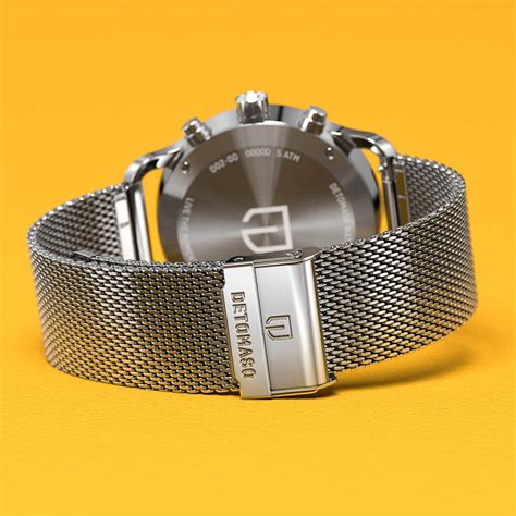 Detomaso Sorpasso Giallo Silber Gelb Herren Armbanduhr Analog Quarz