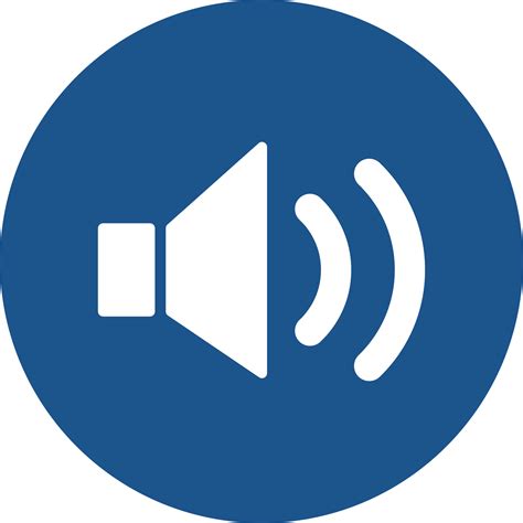 Speaker Icon Design In Blue Circle 14440997 Png