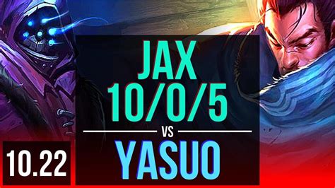 Jax Vs Yasuo Top 1005 67 Winrate Legendary Kr Diamond V10