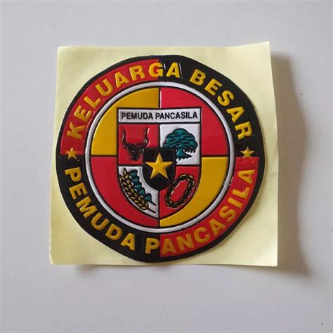 Sticker Embos Logo Keluarga Besar Pp Pemuda Pancasila Bulat Stiker