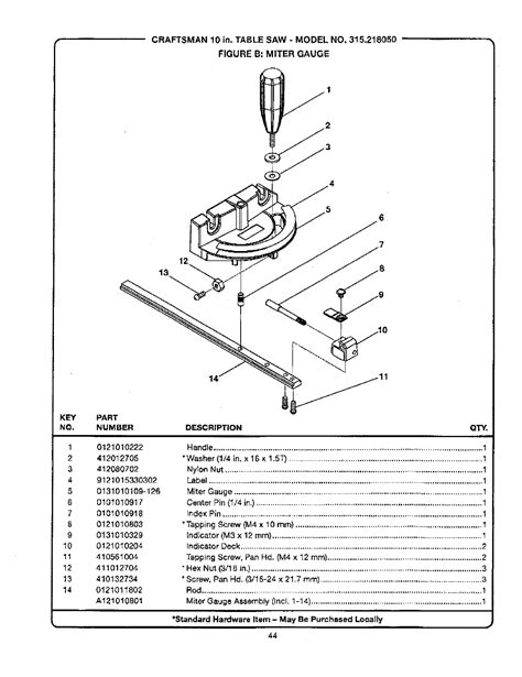 Craftsman 315218050 User Manual Table Saw Manuals And Guides L0521320