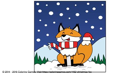 Christmas Fox - Coloring Games and Coloring Pages