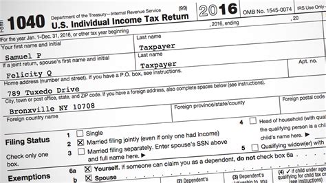 Income Tax Return Form