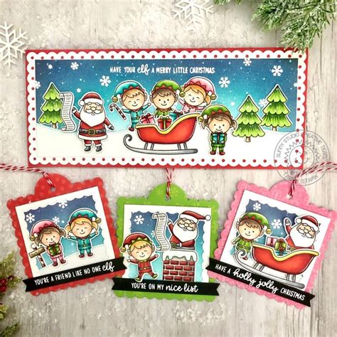 Sunny Studio Stamps North Pole Elves 4x6 Clear Photo-polymer Stamp Set