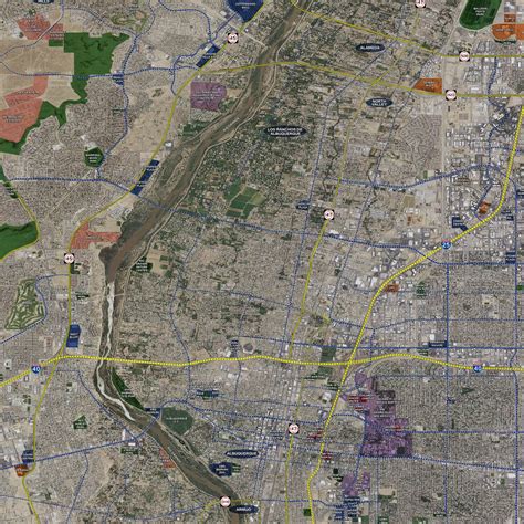 Albuquerque - Rolled Aerial Map - Landiscor Real Estate Mapping