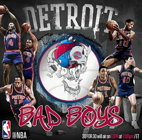 Bad Boys Detroit From 89 90 Detroit Pistons Bad Boys Bad Boys