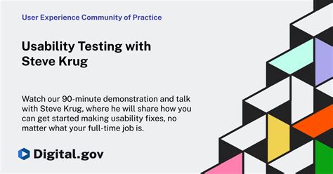 Usability Testing with Steve Krug – Digital.gov