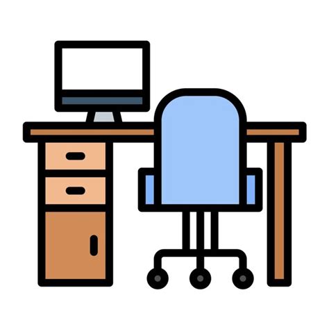 Premium Vector Workplace Vector Illustration Style