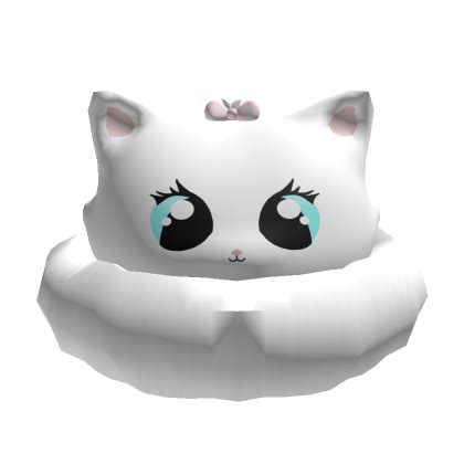 White Kawaii Kitten Hat Roblox Item Rolimon S