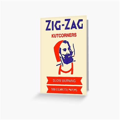 Zig Zag Rolling Papers Greeting Card For Sale By Yoshi77 Redbubble