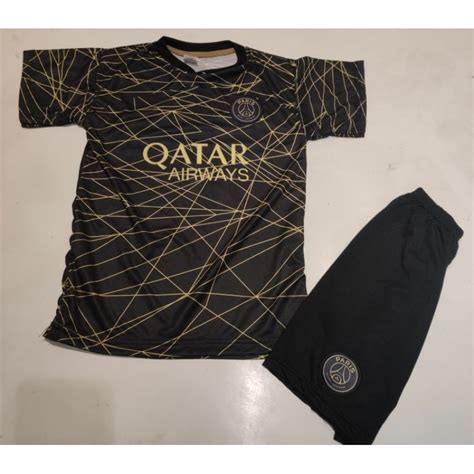 Conjunto Psg Preto E Dourado Infantil Tamanho Shopee Brasil