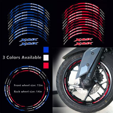 Reflective Motorcycle Wheel Rim Sticker Scooter Rim Decals For Yamaha