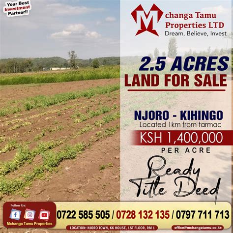 Njoro Kihingo Mchanga Tamu Properties Ltd