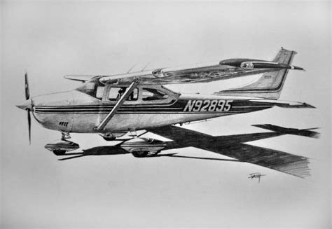 Aircraft Pencil Sketch at PaintingValley.com | Explore collection of ...