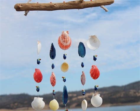 Driftwood Seashell Wind Chimes Handmade One Of A Kind Wind Chimes