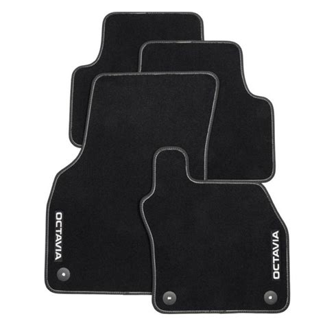 Jeu De Tapis Prestige Octavia Nx Combi Noir Gris Accessoires Skoda