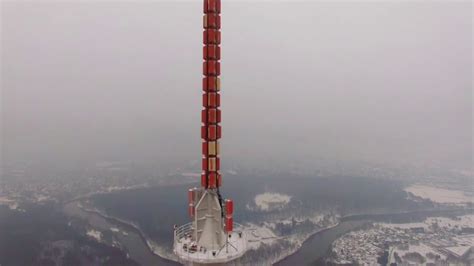 Vilnius Tv Tower Drone Close Up Video Youtube