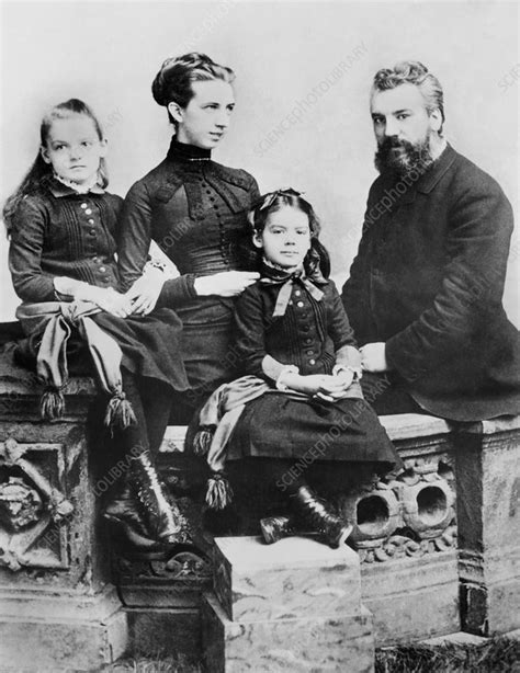 Alexander Graham Bell and family - Stock Image H402/0580 - Science Photo Library