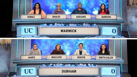 BBC Two University Challenge Christmas 2024 Episode Guide