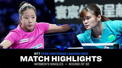 Li Yu Jhun Vs Shin Yubin WS R32 WTT Star Contender Lanzhou 2023