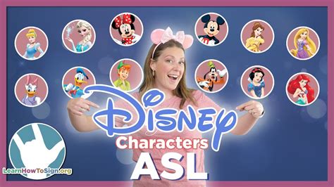 How To Sign Disney Characters In Asl Disney Parks Youtube