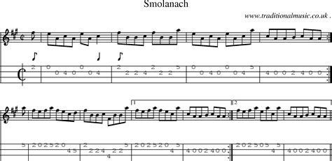 Scottish Tune Sheetmusic Midi Mp Mandolin Tab And Pdf For Smolanach