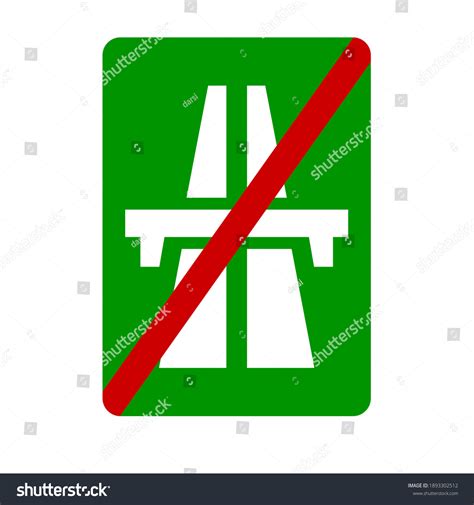 motorway traffic sign highway road stock vector royalty