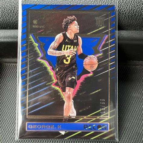 KEYONTE GEORGE 2023 24 Panini Recon Blue Holo 99 Rookie RC 237 Utah