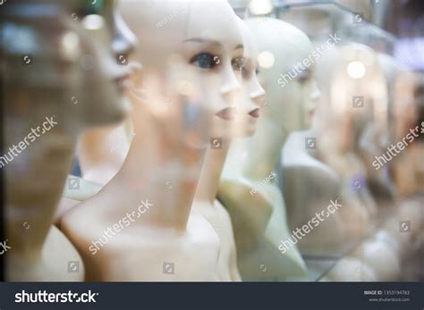 Naked Female Mannequins Shop Window Closeup Stock Photo 1353194783 Shutterstock