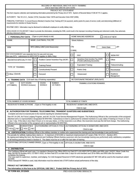 Af Imt 40a Form ≡ Fill Out Printable Pdf Forms Online