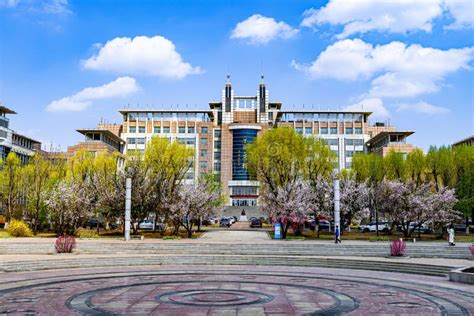 Architectural Landscape of Tang Aoqing Building, Qianwei Campus, Jilin University, Changchun ...