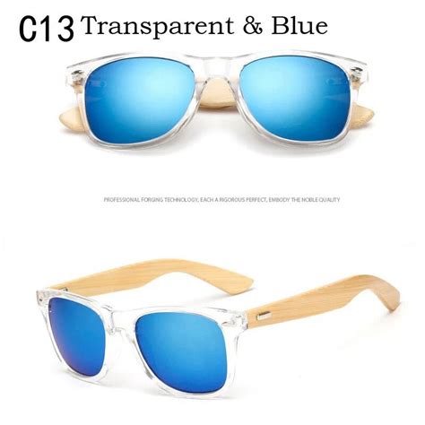 Color Bamboo Sunglasses Men Wooden Sunglasses Women Brand Designer